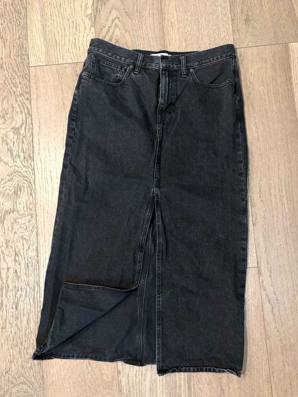 Madewell Black Midi Skirt